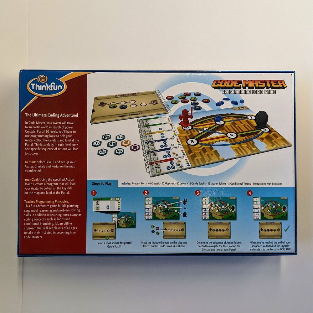Code Master Programming Logic Game - Complete (Think Fun, 2015) - Picture 5 of 5